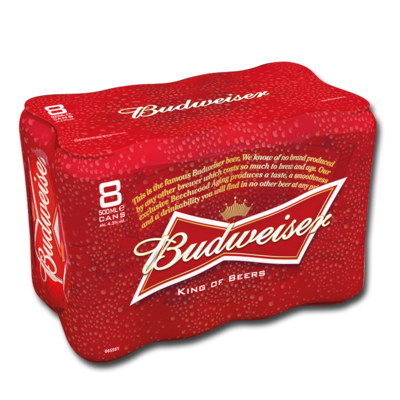 BUDWEISER CAN PACK 8 X 500ML