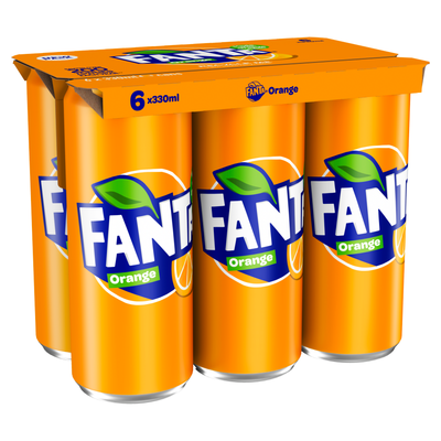 Fanta Orange Can Pack 6 x 330ml