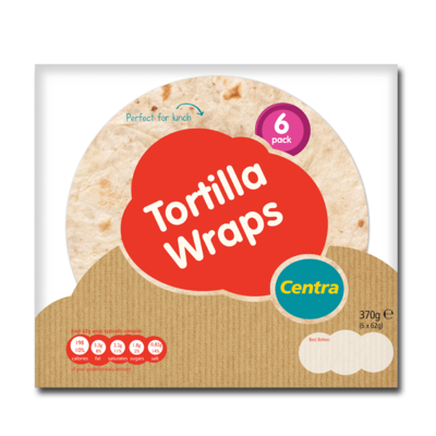 Centra Large Wraps 6 Pack 370g