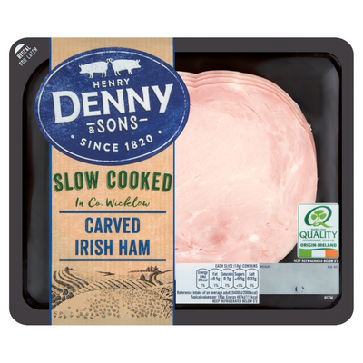 Denny Slow Cooked Carved Irish Ham Slices 2 Pack 180g