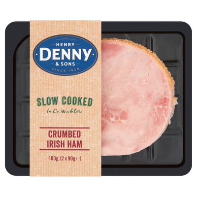 Denny Slow Cooked Crumbed Irish Ham Slices 2 Pack 180g