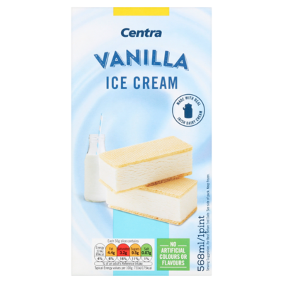 Centra Pint Block Vanilla Ice Cream 568ml