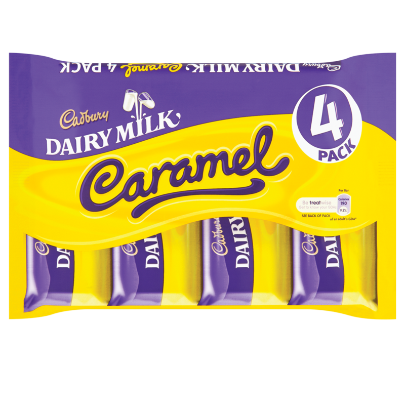 Cadbury Dairy Milk Caramel Chocolate Bar 4pk Centra