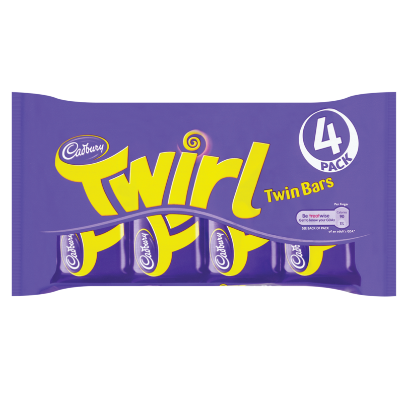 Cadbury Twirl Chocolate Bar 4pack 136g Cadbury Twirl Chocolate Bar 4pack 136g