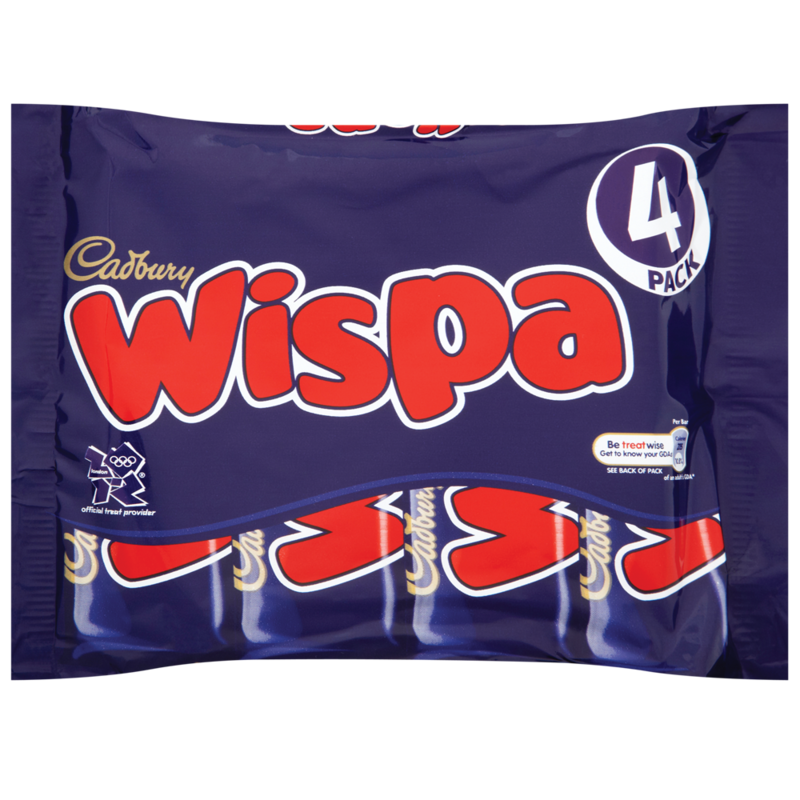 Cadbury Wispa Chocolate Bar 4pack 154g Cadbury Wispa Chocolate Bar 4pack 154g