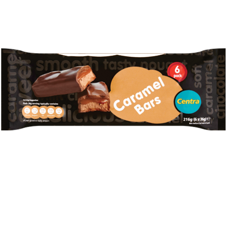 Centra Caramel Bars 6 x 36g
