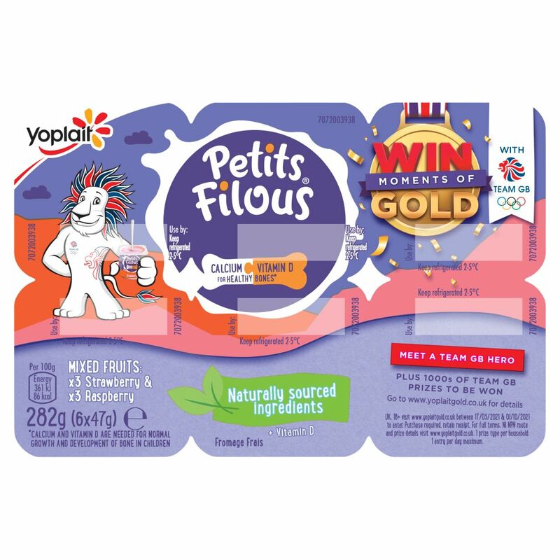 Petits Filous Strawberry and Raspberry Fromage Frais 6 x 47g