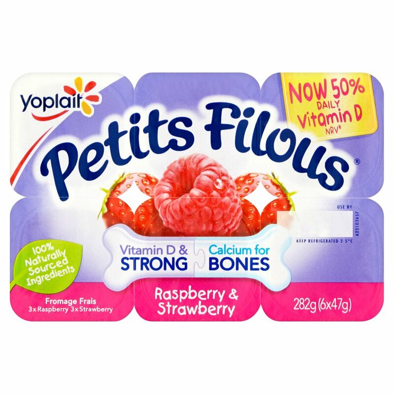 Petits Filous Raspberry & Strawberry Fromage Frais 6 x 47g