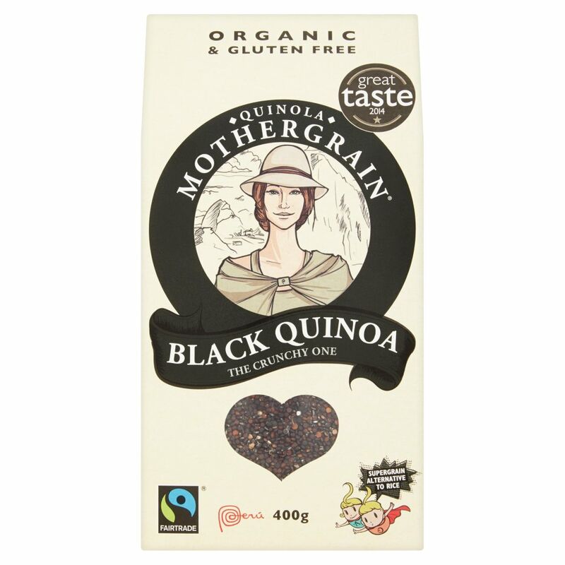 Quinola Mothergrain Fairtrade Black Quinoa The Crunchy One 400g