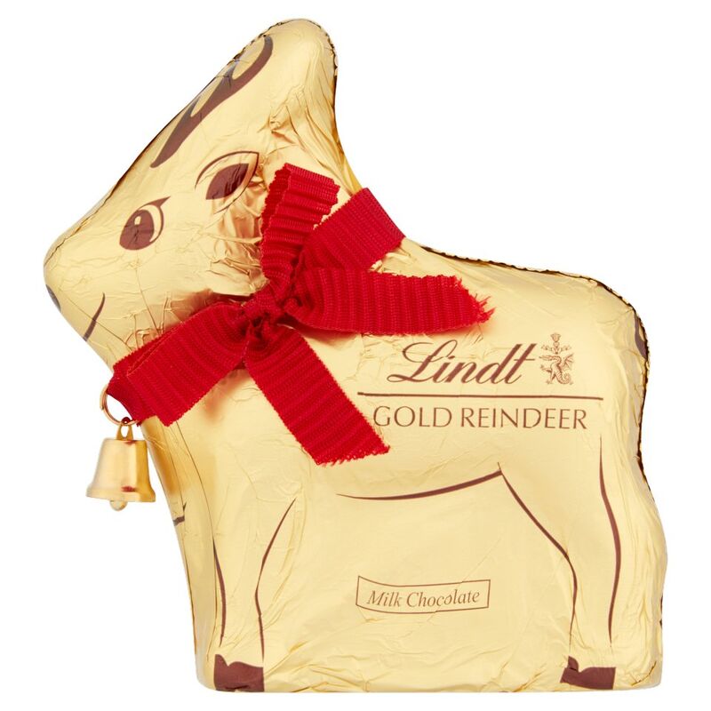 Lindt Gold Reindeer Christmas Milk Chocolate 100g