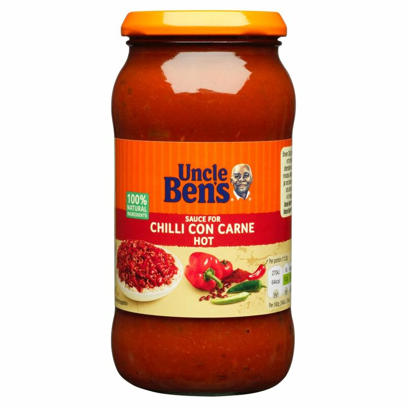 UNCLE BEN'S® Sauce for Chilli Con Carne Hot 450g UNCLE BEN'S® Sauce for Chilli Con Carne Hot 450g