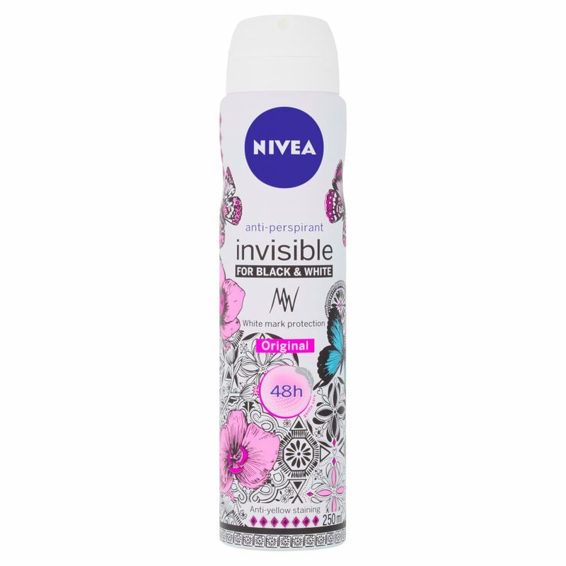 NIVEA® Invisible for Black & White Original 48h Anti-Perspirant Spray 250ml NIVEA® Invisible for Black & White Original 48h Anti-Perspirant Spray 250ml