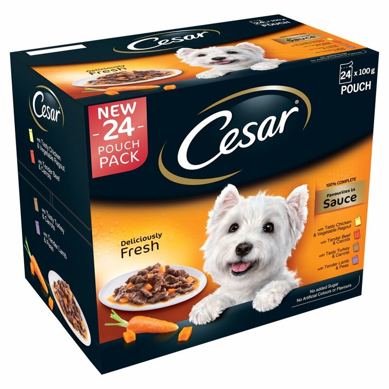 CESAR Deliciously Fresh Dog Pouches Favourites in Sauce 24 x 100g CESAR Deliciously Fresh Dog Pouches Favourites in Sauce 24 x 100g