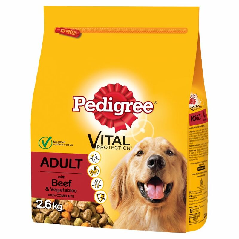 PEDIGREE Dog Complete Dry with Beef and Vegetable 2.6kg PEDIGREE Dog Complete Dry with Beef and Vegetable 2.6kg