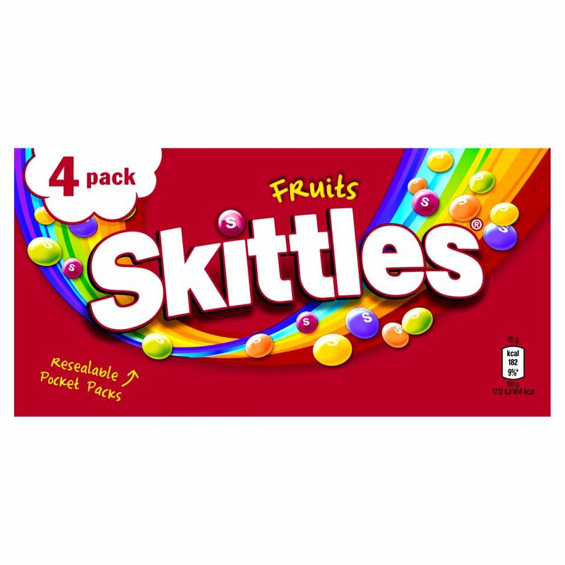 Skittles Fruits 4 x 45g (180g) Skittles Fruits 4 x 45g (180g)