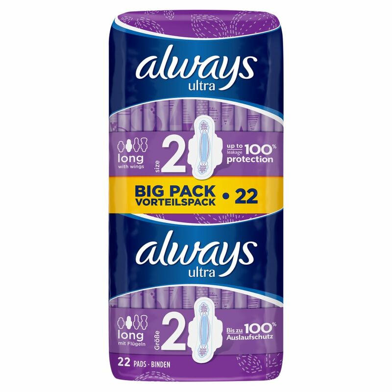 Always Ultra Long (Size 2) Sanitary Towels Wings 22 Pads Always Ultra Long (Size 2) Sanitary Towels Wings 22 Pads