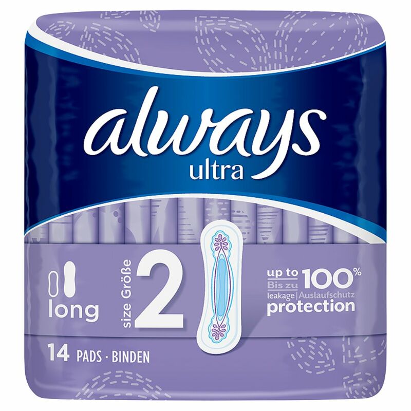 Always Ultra Long (Size 2) Sanitary Towels 14 Pads