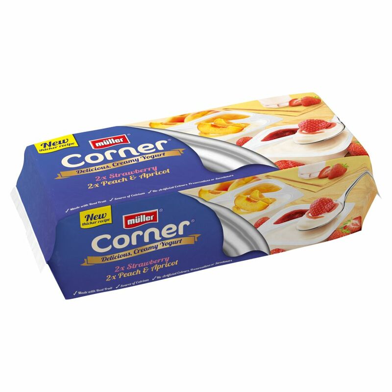 Muller Corner Fruit Pack 4 x 150g Centra