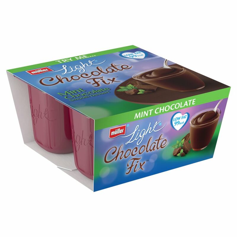 Müllerlight® Chocolate Fix™ Mint Chocolate Smooth Dessert 4 x 100g (400g)