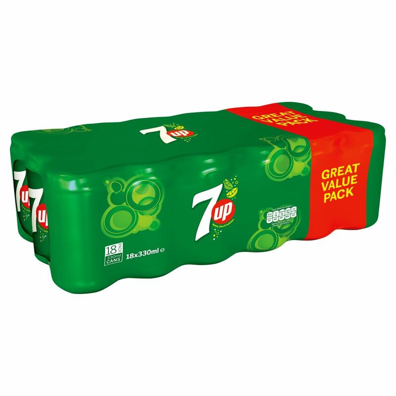 7UP Lemon, Lime and Bubbles 18 x 330ml