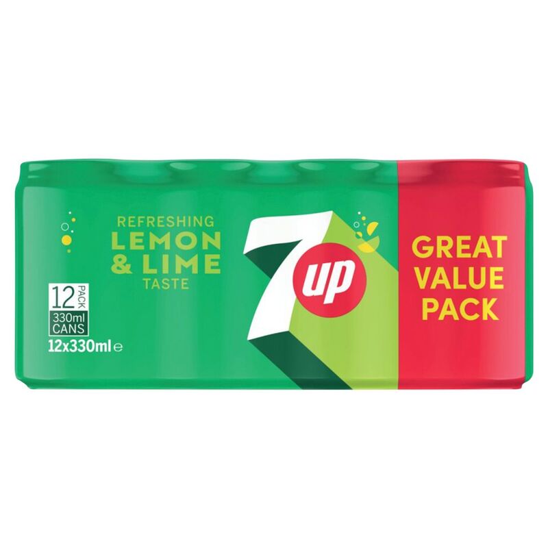 7UP Refreshing Lemon & Lime Taste 12 x 330ml