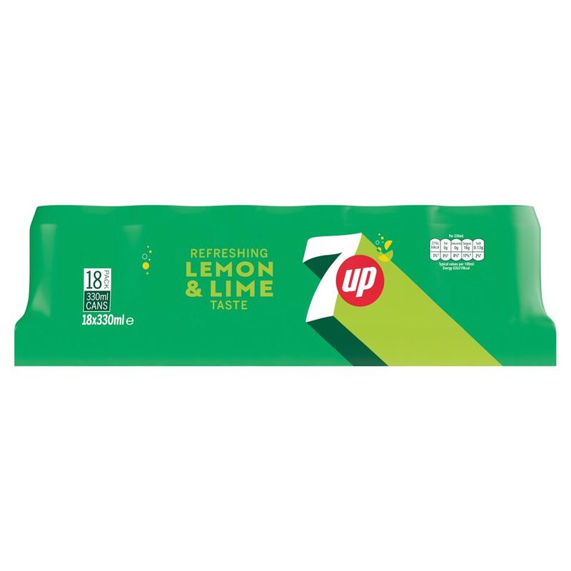 7UP Refreshing Lemon & Lime Taste 18 x 330ml