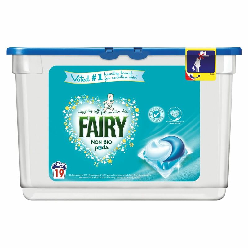 Fairy Non Bio Pods Washing Capsules Sensitive Skin 19 Washes
