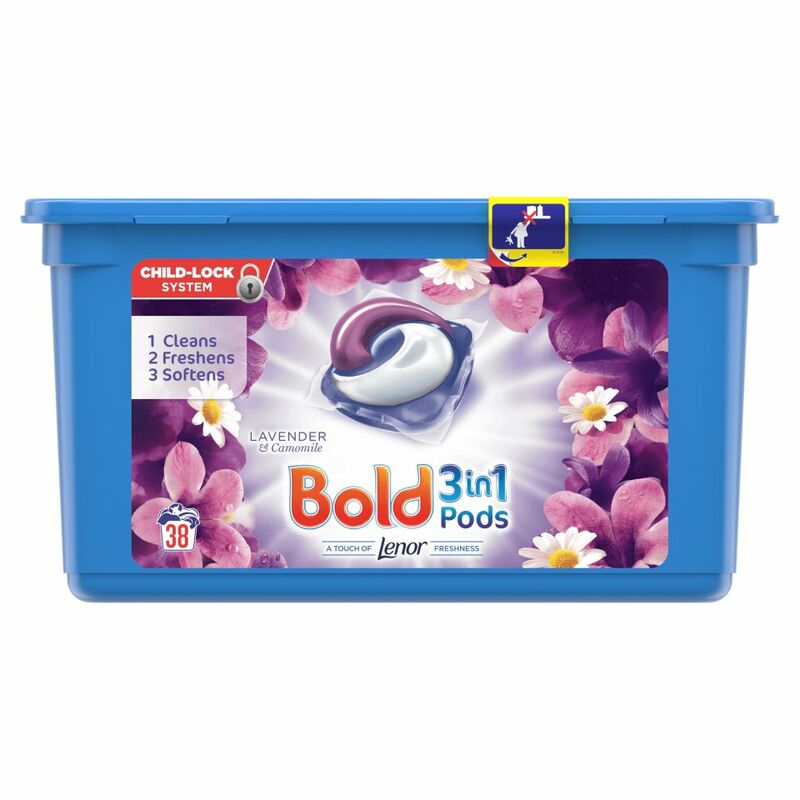 Bold 3in1 Pods Lavender & Camomile Washing Liquid Capsules 114 Washes