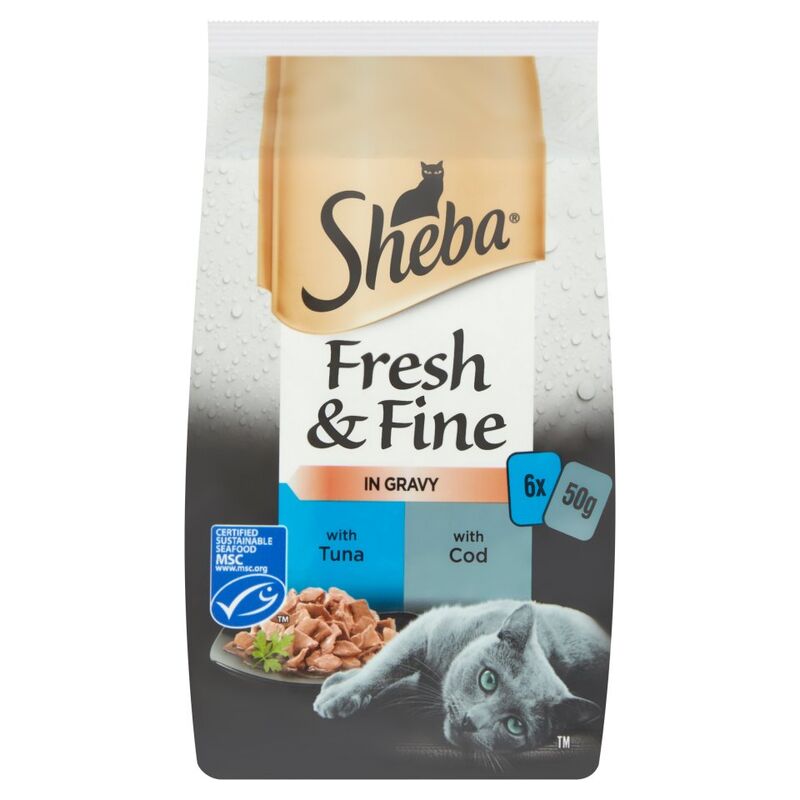 Sheba Fresh & Fine in Gravy 6 x 50g (300g)