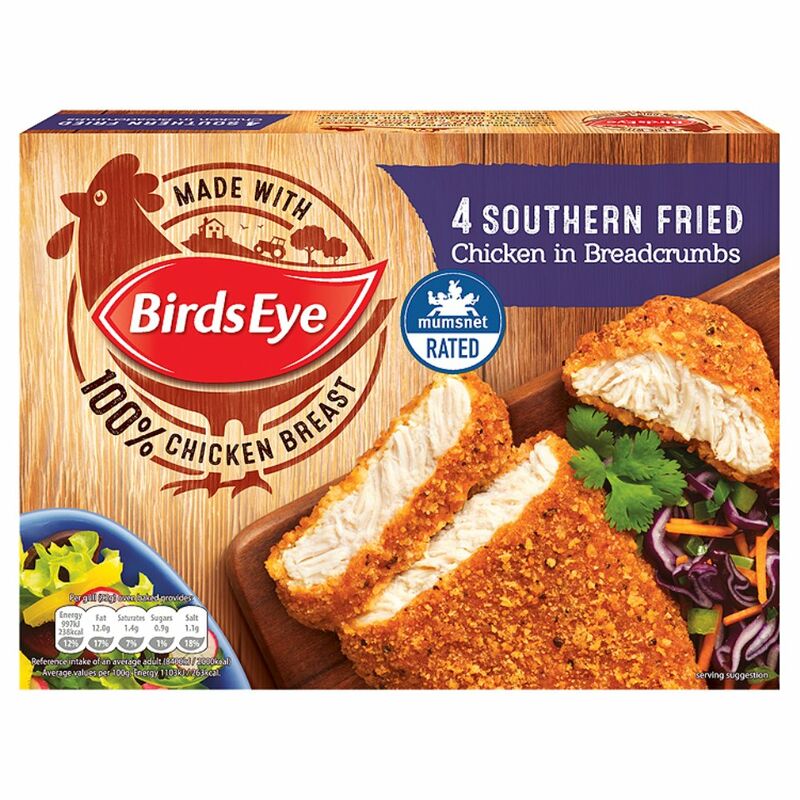 Birds Eye 4 Southern Fried Chicken in Breadcrumbs 360g Birds Eye 4 Southern Fried Chicken in Breadcrumbs 360g