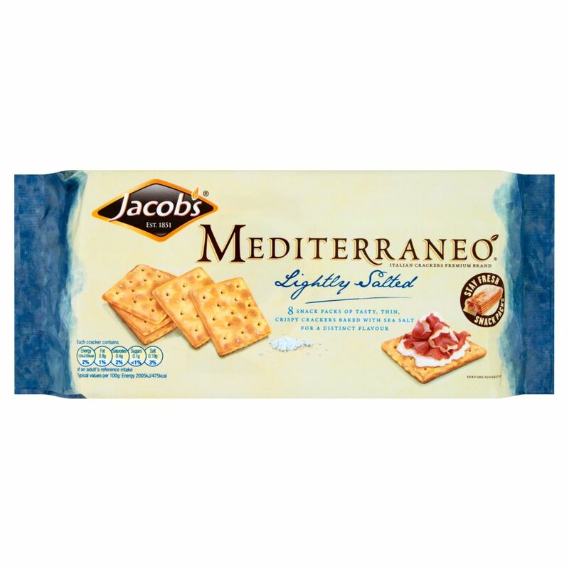 Jacob's Mediterraneó Lightly Salted 250g Jacob's Mediterraneó Lightly Salted 250g