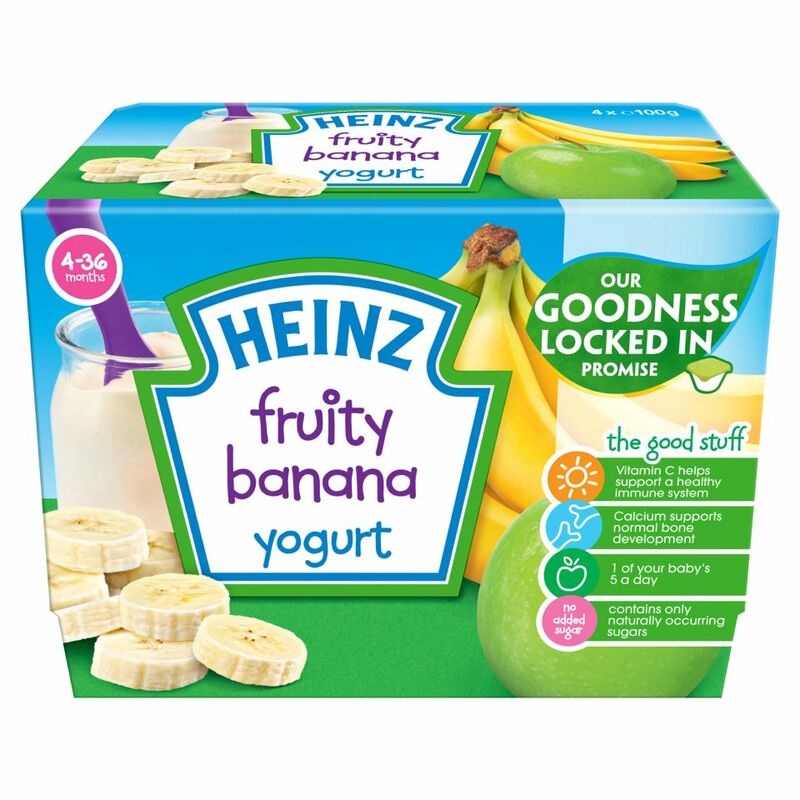 Heinz 4-36 Months Fruity Banana Yogurt 4 x 100g Heinz 4-36 Months Fruity Banana Yogurt 4 x 100g