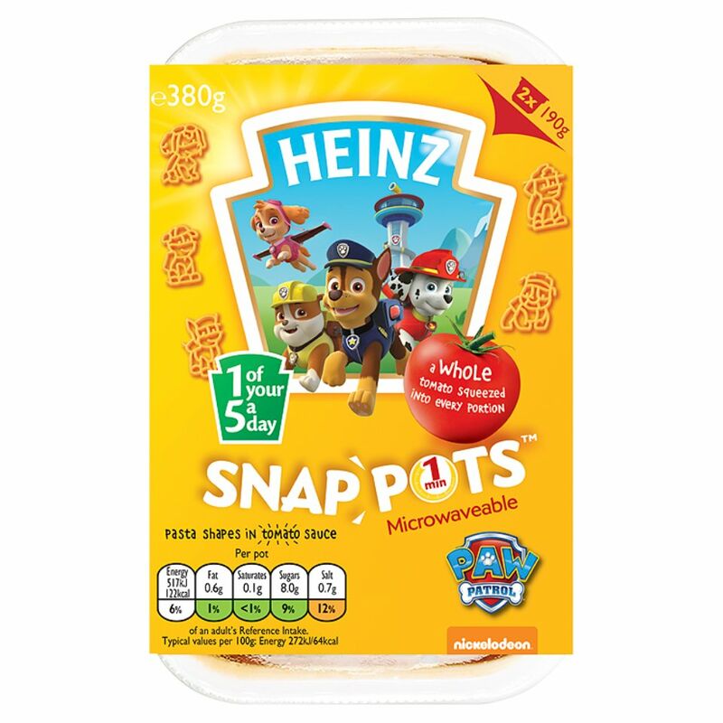 Heinz Paw Patrol Snap Pots 2 x 190g (380g)