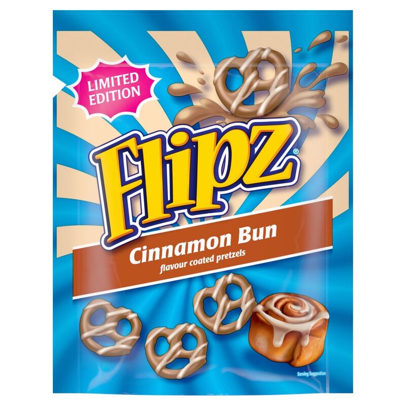 Flipz Limited Edition Cinnamon Bun Flavour Coated Pretzels 90g