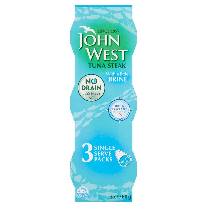 John West Tuna Steak with a Little Brine 3 x 60g