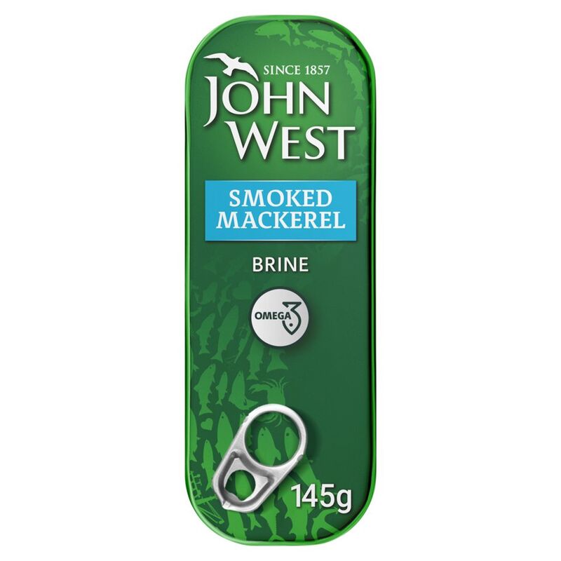 John West Smoked Mackerel Water, Brine 145g