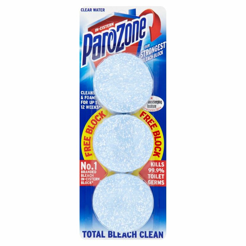 Parozone In-Cistern Our Strongest Bleach Block 3 x 50g Parozone In-Cistern Our Strongest Bleach Block 3 x 50g