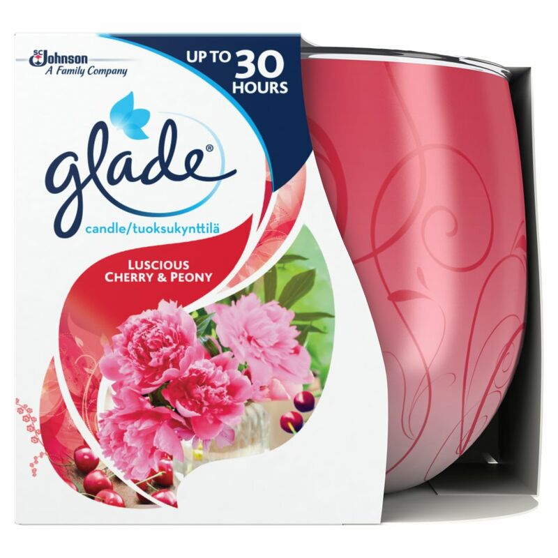 Glade Jar Candle Air Freshener Luscious Cherry & Peony 120 g