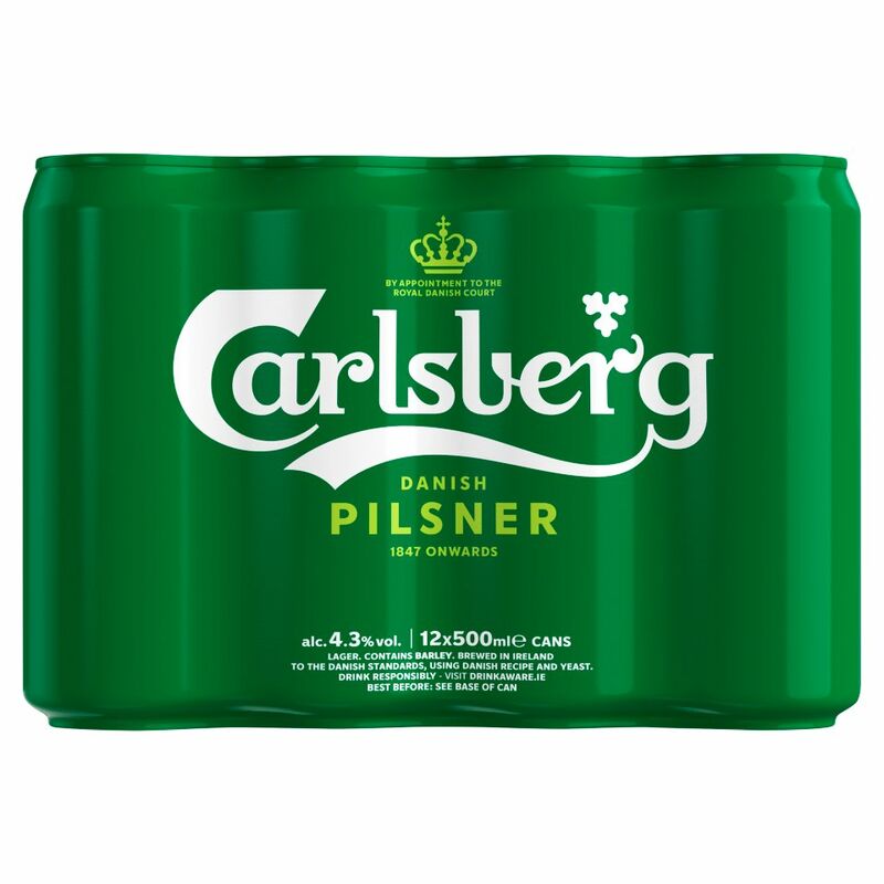 Carlsberg Danish Pilsner Beer 12 x 500ml Can