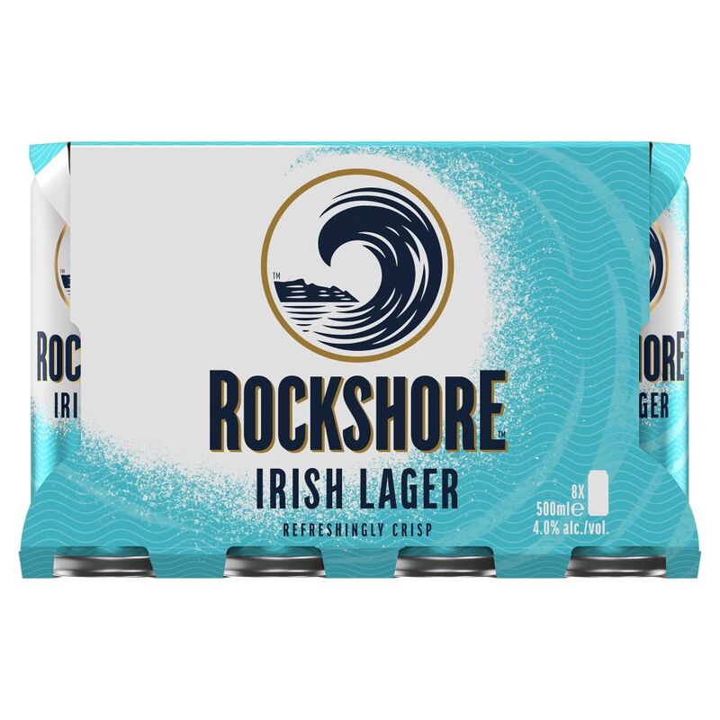 Rockshore Irish Lager Beer 8 x 500ml Can