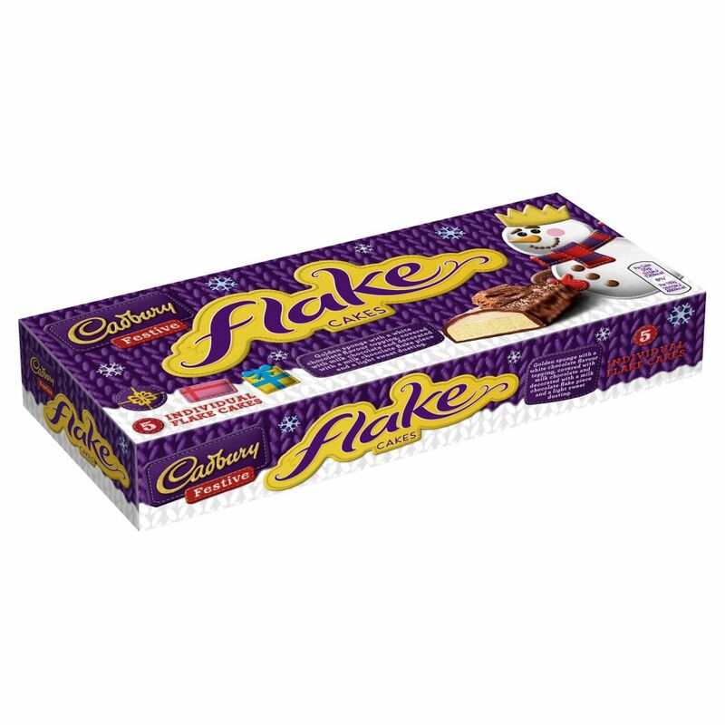 Cadbury 5 Festive Flake Cakes Cadbury 5 Festive Flake Cakes