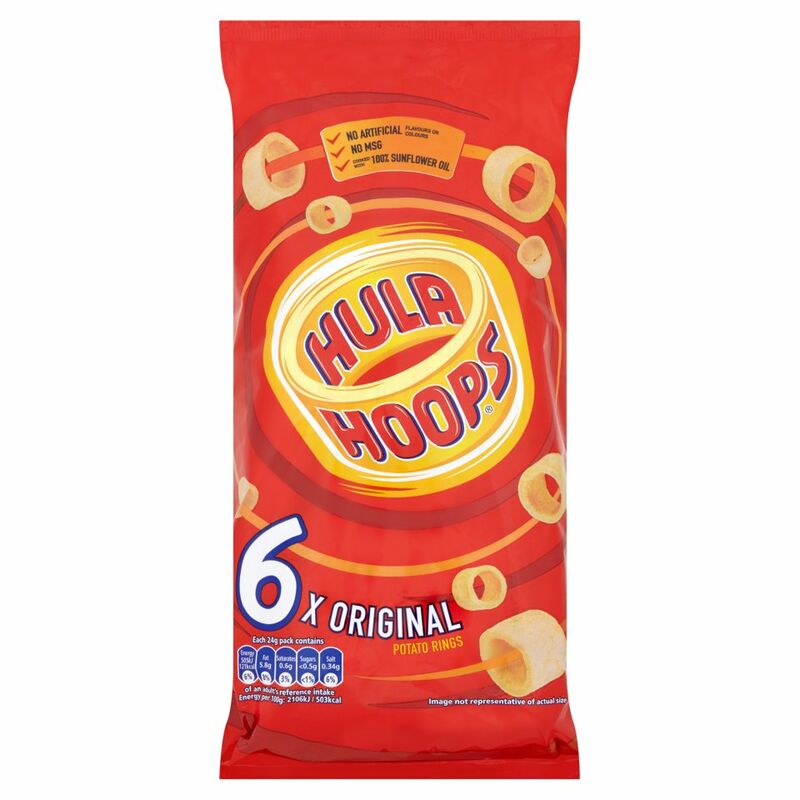 Hula Hoops Original Potato Rings 6 x 24g Hula Hoops Original Potato Rings 6 x 24g