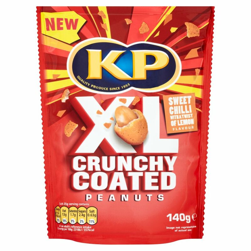 KP XL Crunchy Coated Peanuts Sweet Chilli with a Twist of Lemon Flavour 140g