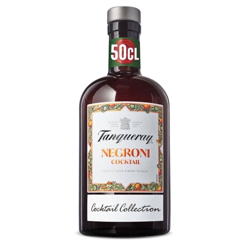 Tanqueray London Dry Gin Negroni Cocktail Drink 17.5% vol 50cl Bottle