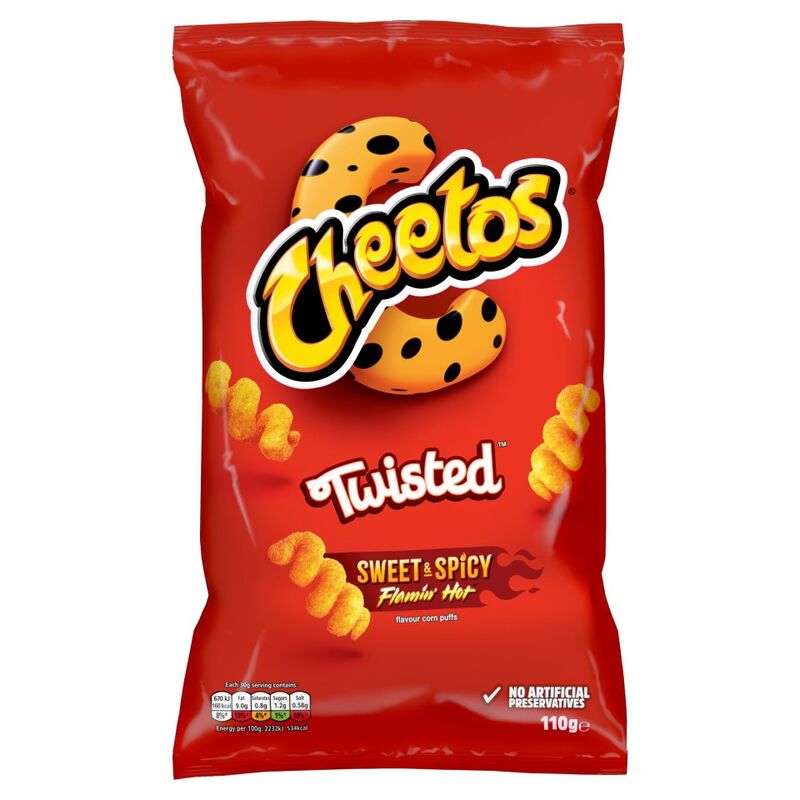 Cheetos Twisted Sweet & Spicy Sharing Bag Crisps 110g