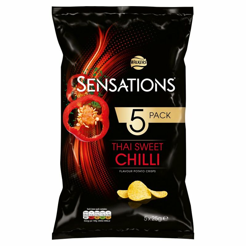 Sensations Thai Sweet Chilli Crisps 5x25g