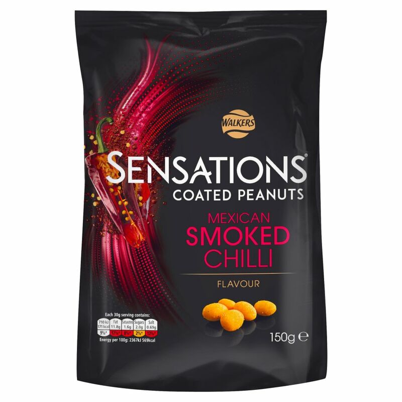 Walkers Sensations Mexican Smoked Chilli Coated Peanuts 150g