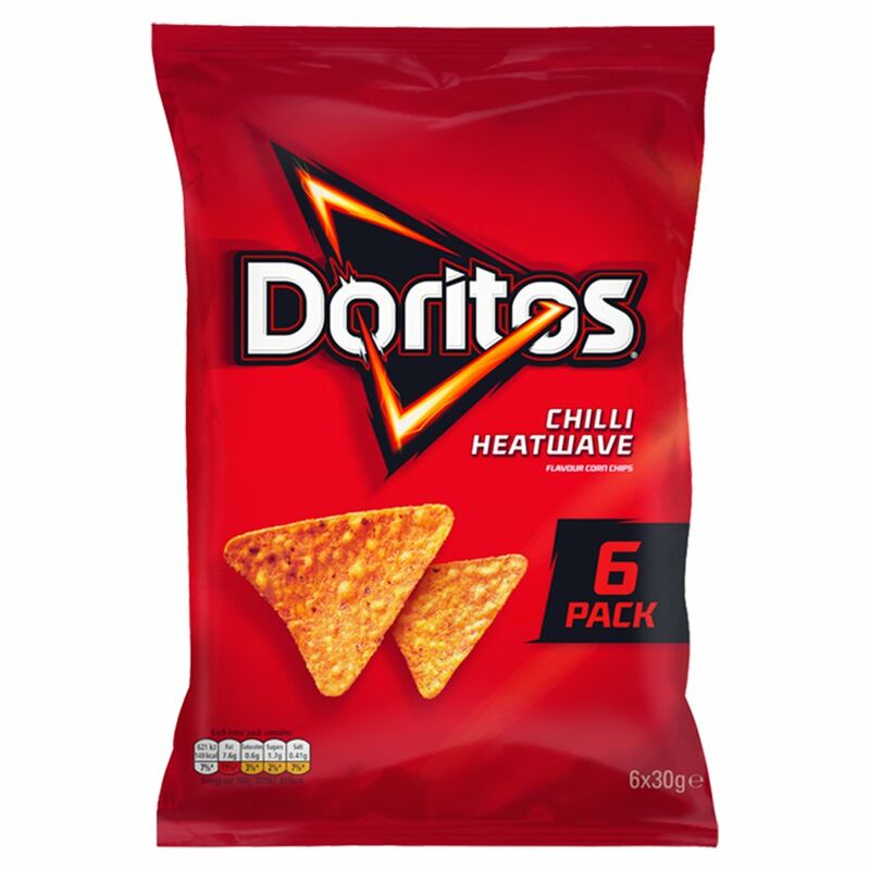 Doritos Chilli Heatwave Tortilla Chips 6x30g Doritos Chilli Heatwave Tortilla Chips 6x30g