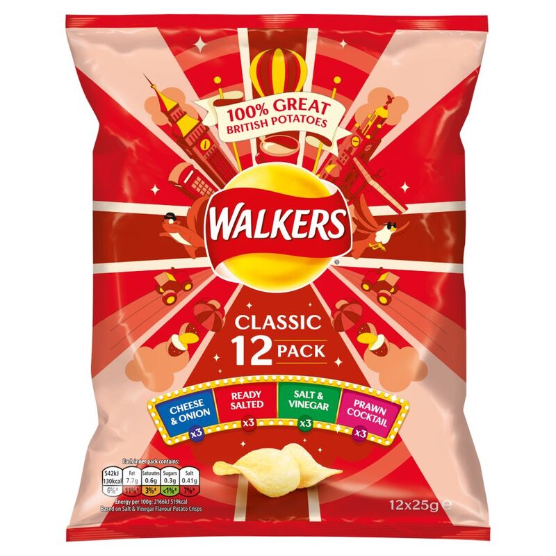 Walkers Classic Variety Crisps 12x25g