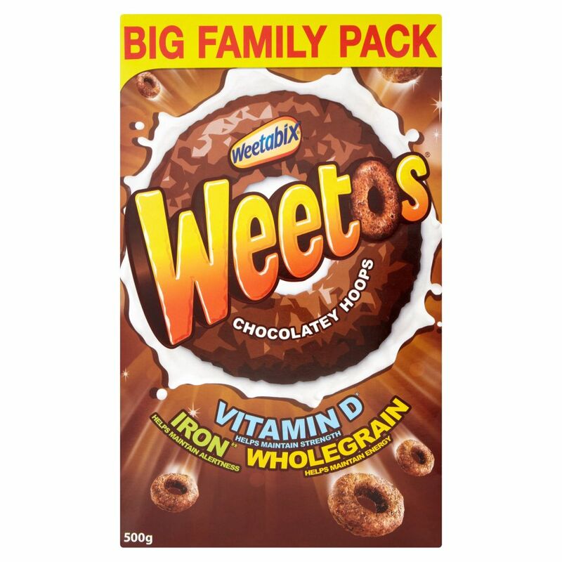 Weetabix Weetos Chocolatey Hoops 500g Weetabix Weetos Chocolatey Hoops 500g
